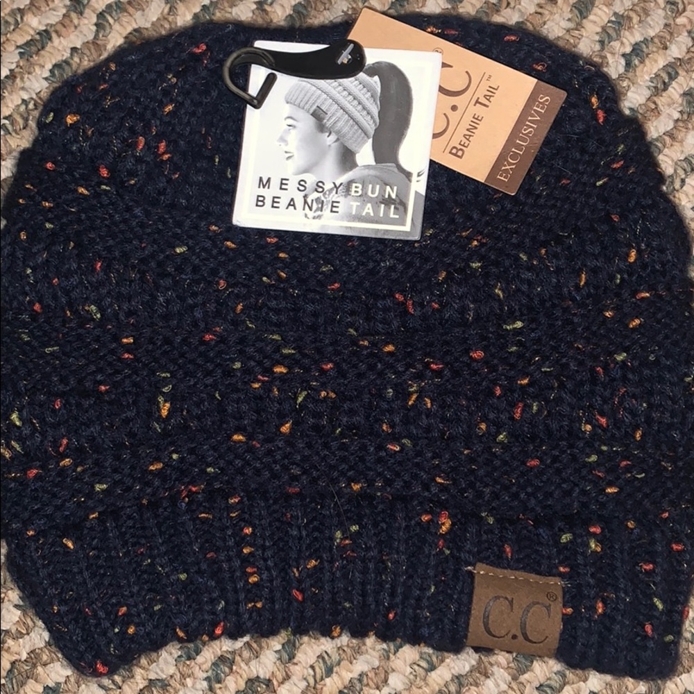 C.C Messy bun beanie